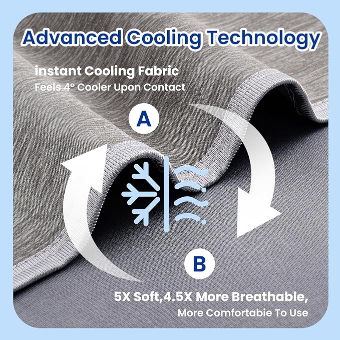 Topcee Cooling Blanket for Night Sweats Absorbs Heat to Keep Adults, Children - Image 5
