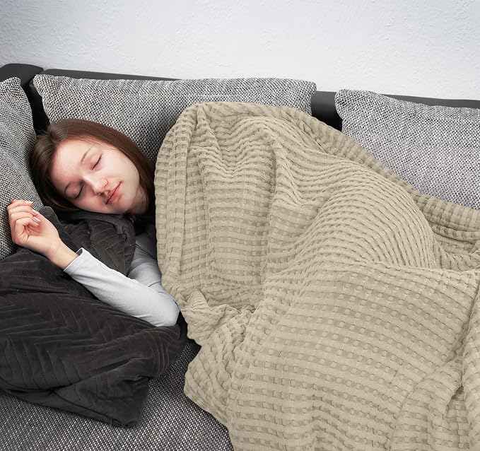 Utopia Bedding 100% Cotton Waffle Weave Blanket Queen Size - Image 9
