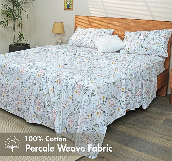 RUVANTI 100% Cotton Sheets – California King Percale Bedding, Cooling & - Image 2