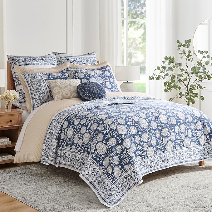 Levtex Home Adare Denim Reversible King/Cal King Quilt Set - Image 2