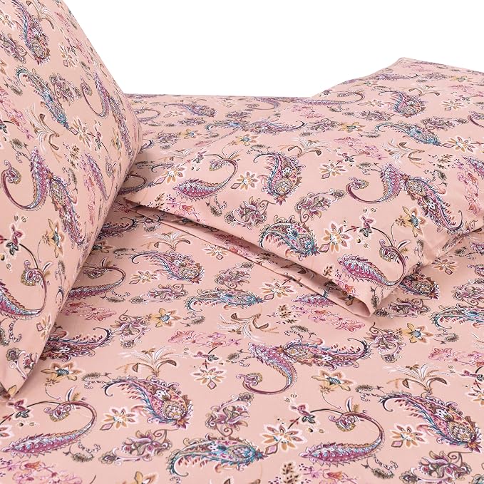 Elegant Comfort Luxury Soft Bed Sheets Paisley Pattern - Image 5