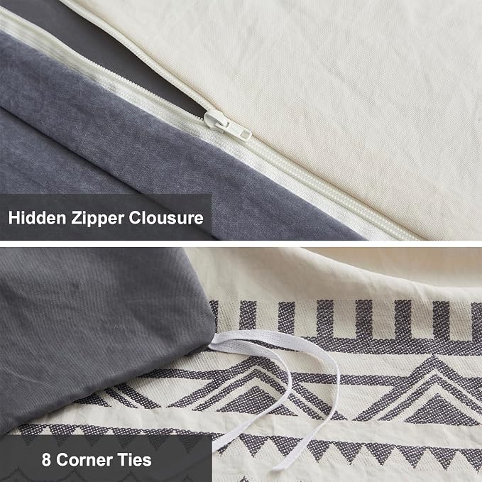 Oli Anderson Boho Duvet Cover Set Queen Size, Durable and Super Soft Duvet - Image 4