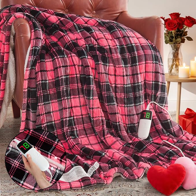 OCTROT Heated Blanket Electric, Twin Size 62X84, Heating Blanket by OCTROT