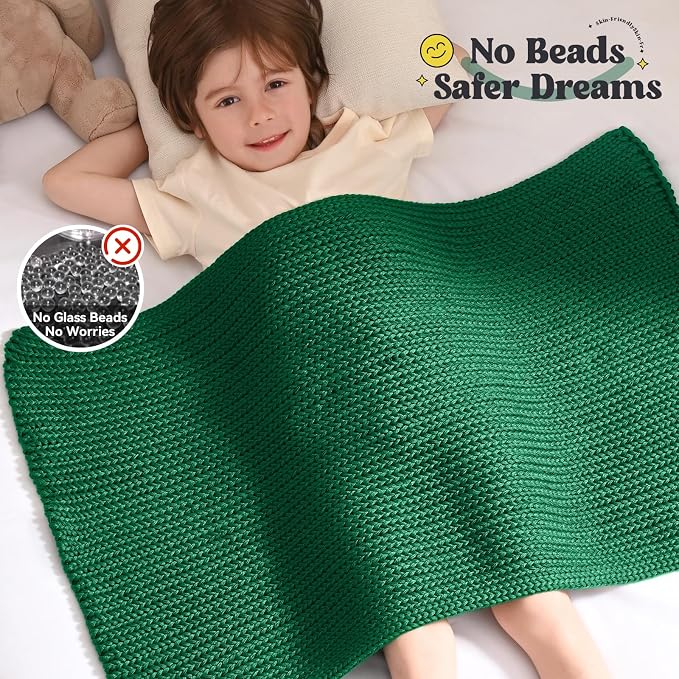 Guohaoi Knitted Weighted Lap Pad No Beads Cooling Weighted Blanket Kids - Image 3