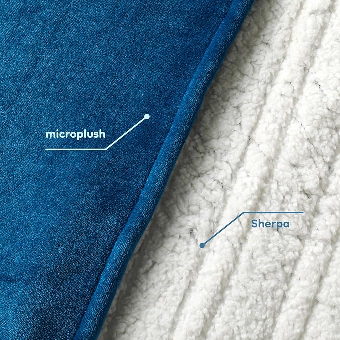 LaffyLo Electric Heated Blanket Queen Size 84 x 90, Dual Control, Fast Heating - Image 3