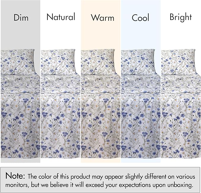 RUVANTI 100% Cotton Sheets – Twin XL Size Percale Bedding, Cooling & Breathable - Image 7