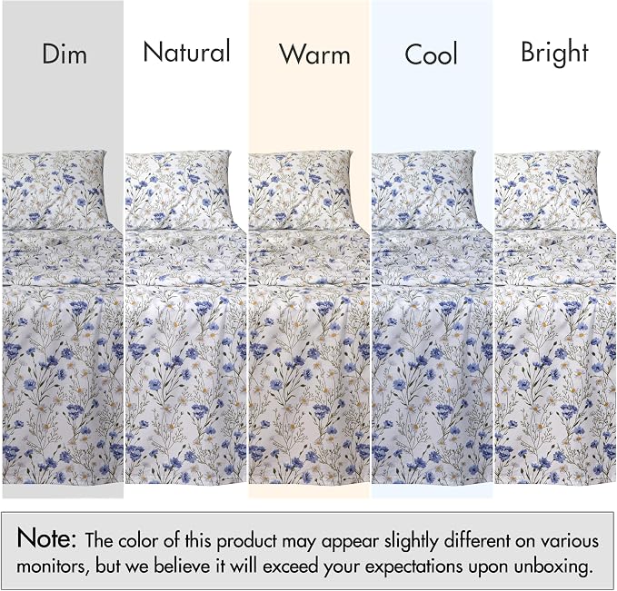RUVANTI 100% Cotton Sheets – Split King Size Percale Bedding, Cooling & - Image 7