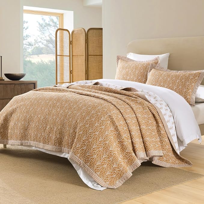 SahSahCasa Quilt Set Queen Size, 100% Cotton Quilt Bedding Set Bedspread - Image 2