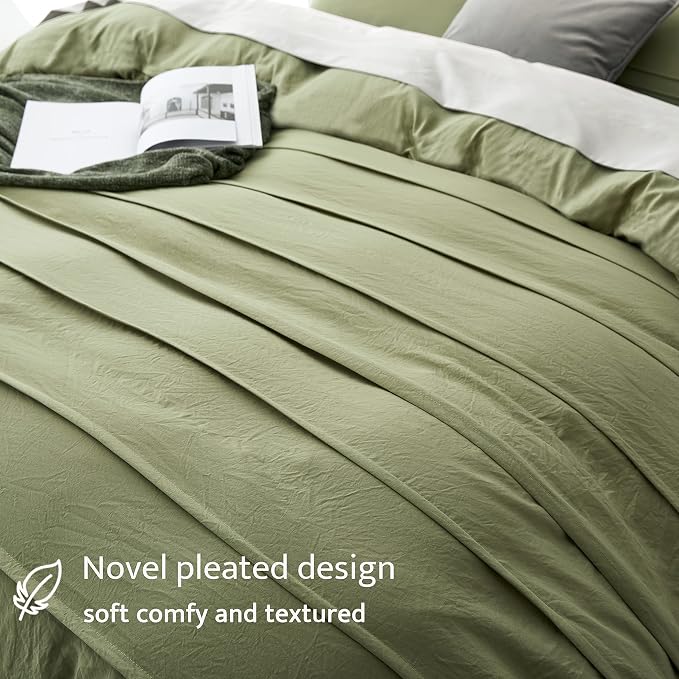 Oli Anderson Sage Green Duvet Cover Queen Size - Image 3