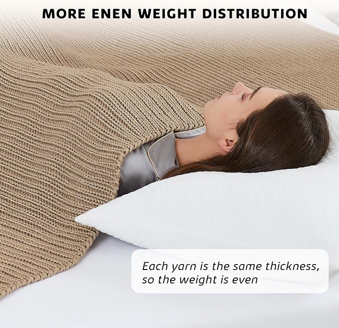 L'AGRATY Knitted Weighted Blanket - Image 6