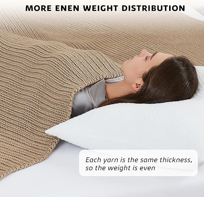 L'AGRATY Knitted Weighted Blanket - Image 6