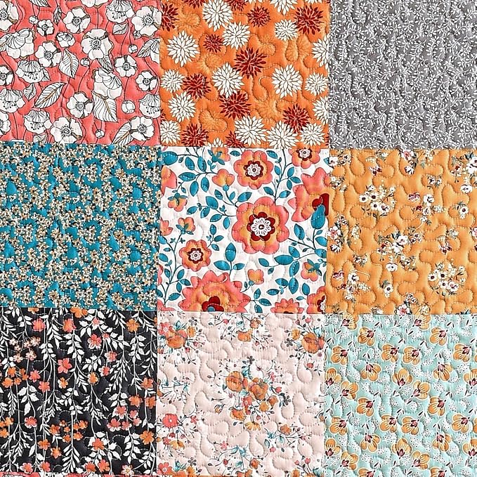 Greenland Home Carlie Modern Floral Reversible Quilt Set, 3-Piece Full/Queen - Image 4