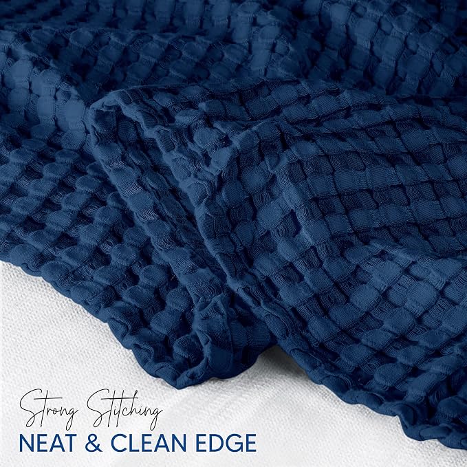 Utopia Bedding 100% Cotton Waffle Weave Blanket Twin Size - Image 3