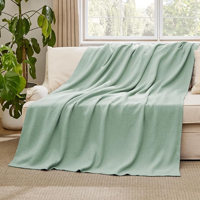 Bedsure GentleSoft 100% Cotton Blanket Full Size - Image 5