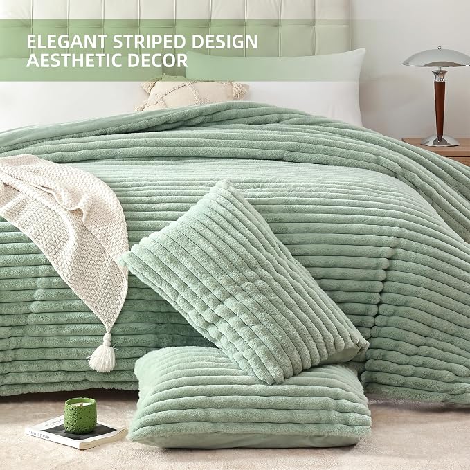 Smoofy Fluffy Queen Comforter Set 3 Pieces - Image 3