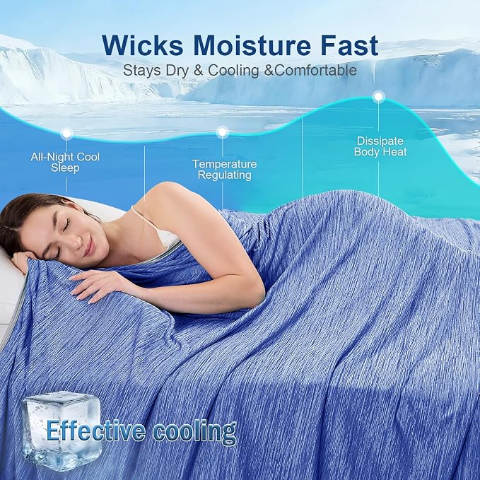 KMUSET Cooling Blanket Full Size（80"x90", Double Sided Summer Cooling Blankets - Image 4