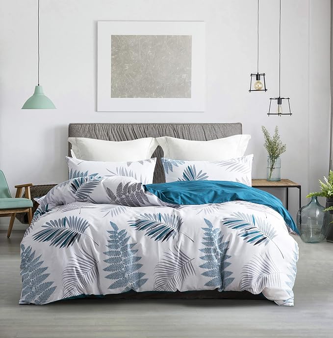 SLEEPBELLA Duvet Cover Full, 600 Thread Count Cotton Leaf Botanical Pattern - Image 2