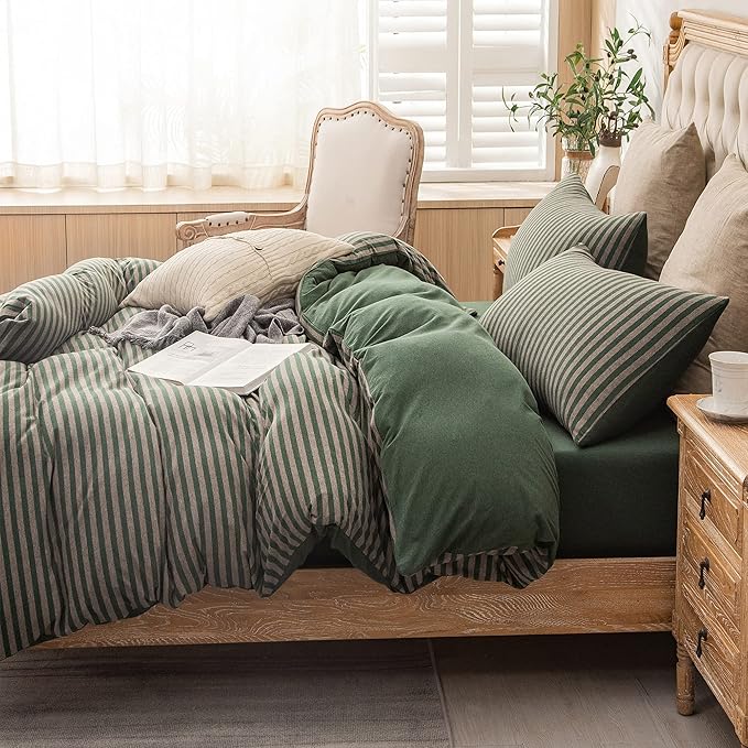 PURE ERA Jersey Knit Duvet Cover Set 100% T-Shirt Heather Cotton Super Soft - Image 2