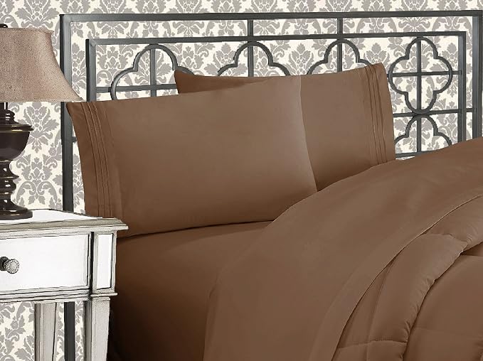 Elegant Comfort Luxurious 1500 Premium Hotel Quality Microfiber Three Line by ELEGANTCOMFORT