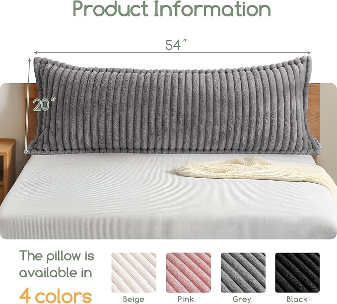 HIGOGOGO Memory Foam Body Pillow, Thickened Large Long Bed Pillow - Image 2