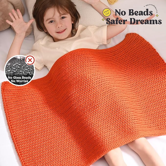 Guohaoi Knitted Weighted Lap Pad No Beads Cooling Weighted Blanket Kids - Image 3