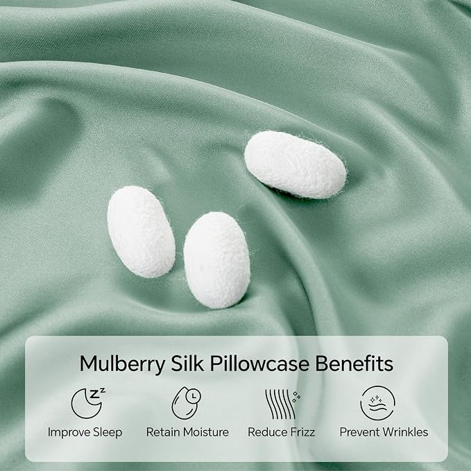 INFIIXSO Mulberry Silk Pillow Case King Size, Silk Pillowcase - Image 2