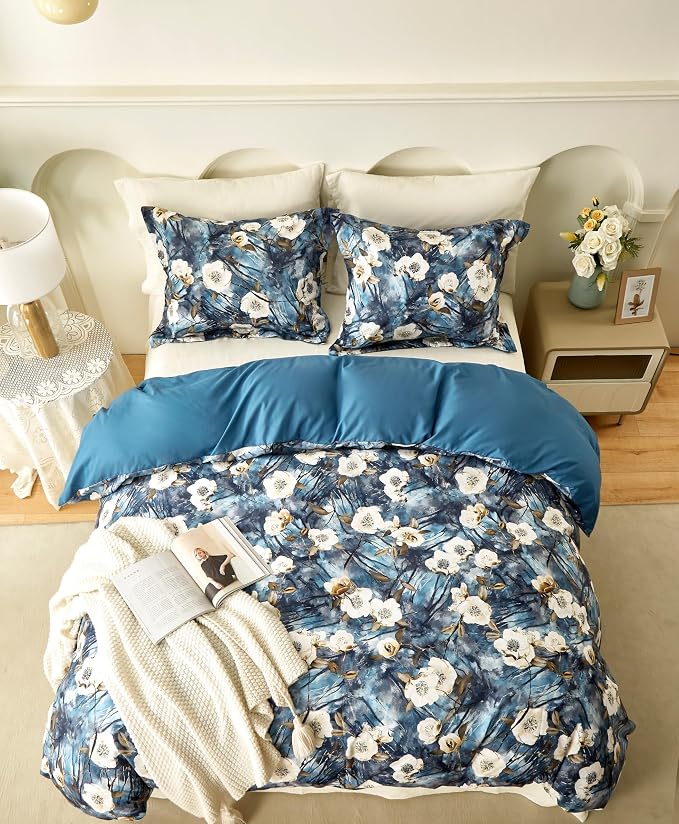 Cupocupa Duvet Cover King Size Set Boho Floral Pattern King Duvet Cover Set - Image 6