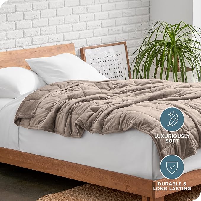 Bare Home Weighted Blanket Queen Size 17lb - Image 5
