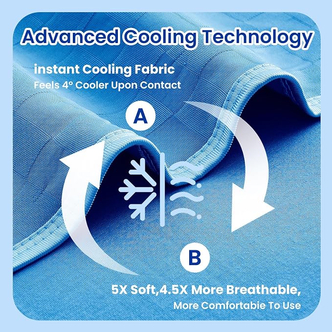 Topcee Cooling Blanket Queen Size- 90"x90" Summer Cooling Throw Blanket - Image 5