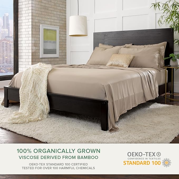 Queen Pillowcases by Pure Bamboo, Genuine 100% Organic Viscose Derived from - Image 3