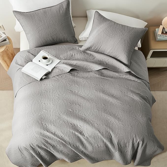 akkialla Queen Quilt Bedding Set, Lightweight Soft Bedspread Coverlet, Modern - Image 3