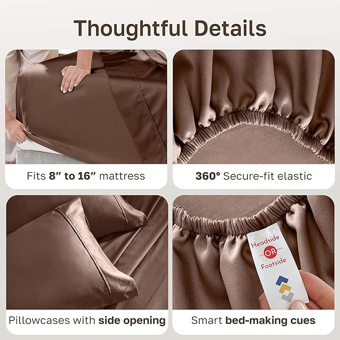 California Design Den Soft 100% Cotton Bed Sheets Queen Size Set, 400 Thread - Image 6
