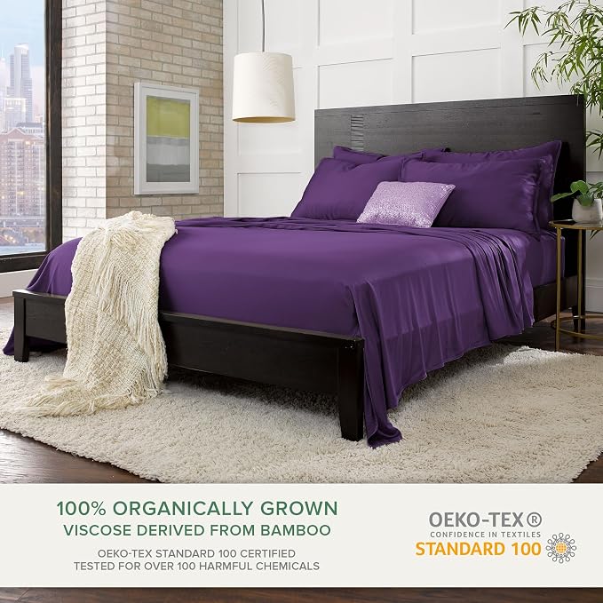 King Pillowcases by Pure Bamboo, Genuine 100% Organic Viscose Derived from - Image 3
