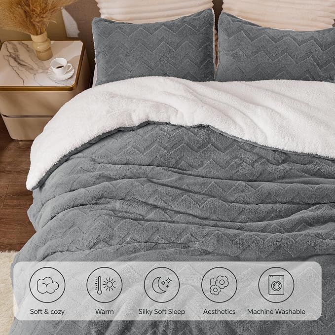 BEDELITE Fluffy King Size Comforter Set - Image 6