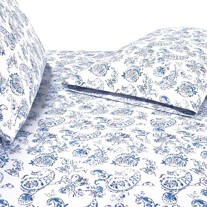 Elegant Comfort Luxury Soft Bed Sheets Paisley Pattern - Image 5