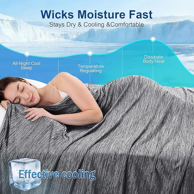 KMUSET Cooling Blanket Queen Size, Double Sided Summer Cooling Blankets - Image 4