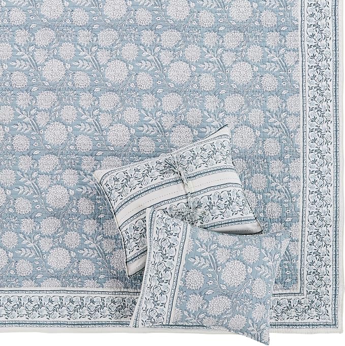 Levtex Home – Adare Blue Bedspread Set – Queen Bedspread and 2 Standard Shams – - Image 5
