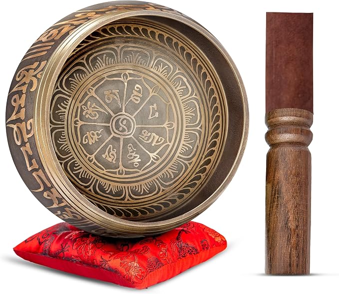 Premium Tibetan Singing Bowl Set – Handmade in Nepal Sound & Meditation Bowl – by HimalayanBazaar