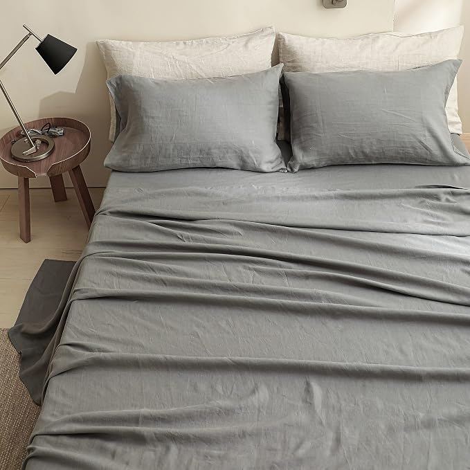 Simple&Opulence French Linen Flat Sheet, 100% Natural Flax Bedding Sheet - Image 9