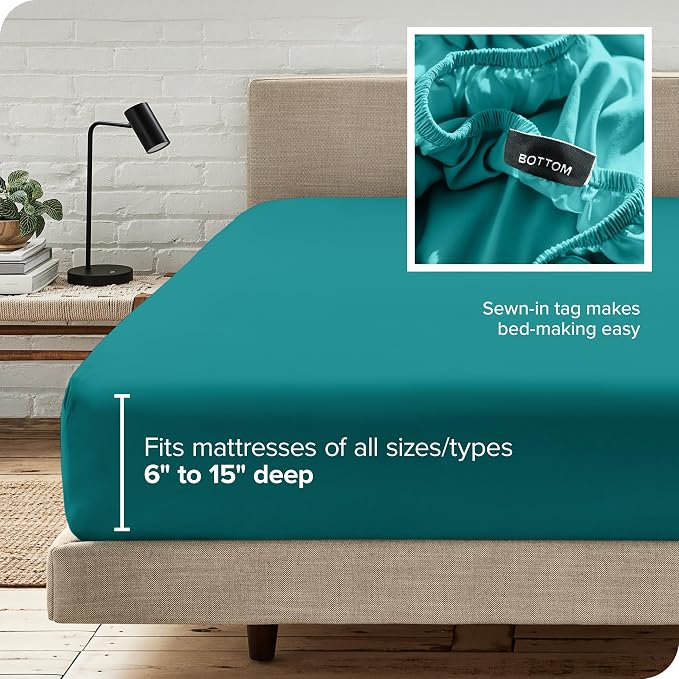 Bare Home Fitted Bottom Sheet Twin Size - Image 6
