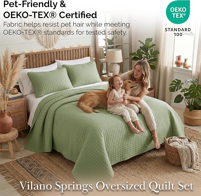 Southshore Fine Living, Inc. Oversized King Quilt Bedding Set, Pet Hair - Image 5