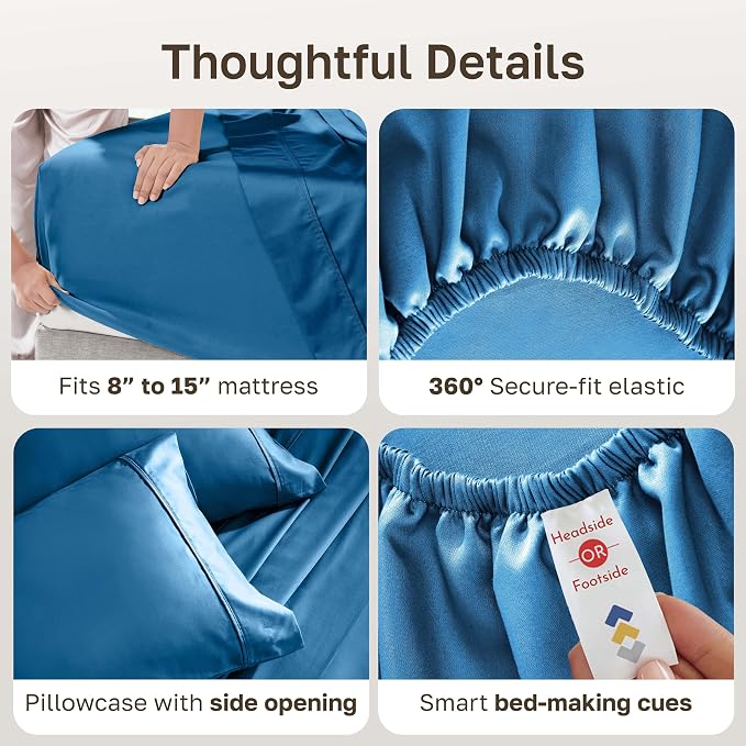California Design Den Soft Twin XL 100% Cotton Sheet Sets, 400 Thread Count - Image 5
