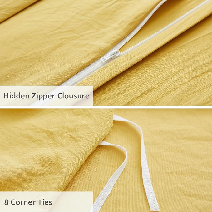 Oli Anderson Mist Yellow Duvet Cover Queen Size - Image 4