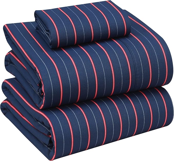 RUVANTI 100% Cotton Sheets – Twin Size Percale Bedding, Cooling & Breathable by Ruvanti