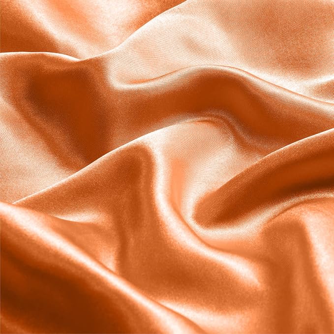 BEDELITE Satin Pillowcase with Zipper 2 Pack, Burnt Orange Pillow Cases - Image 3