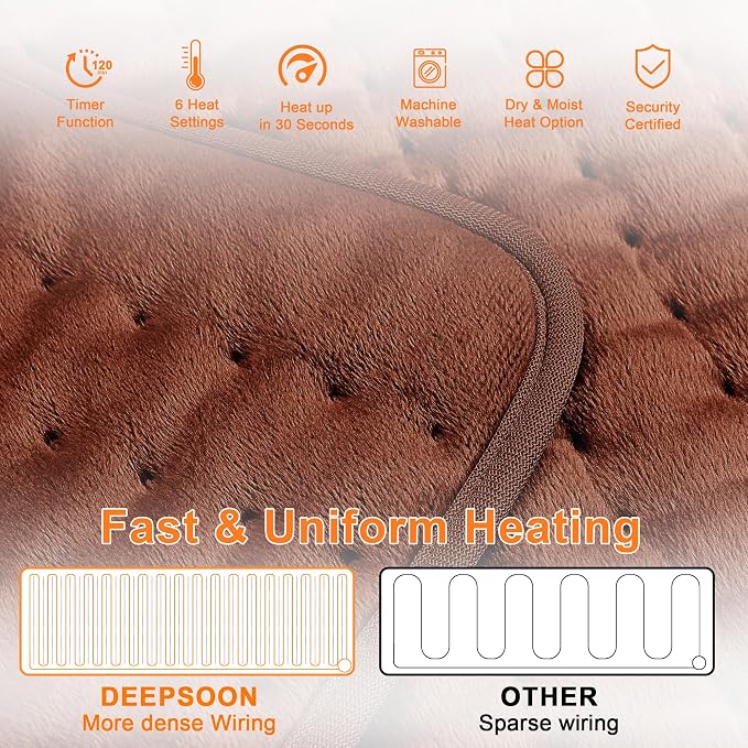 Deepsoon Heating Pad, Electric Heating Pads - Image 7