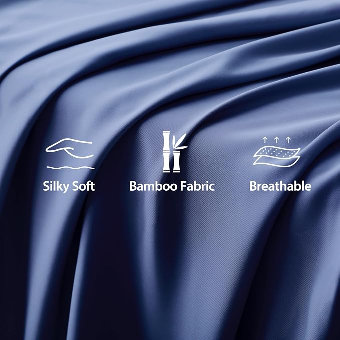 Bamboo Viscose Flat Sheets Only, Sateen Weave Queen Size Flat Sheet Only - Image 3