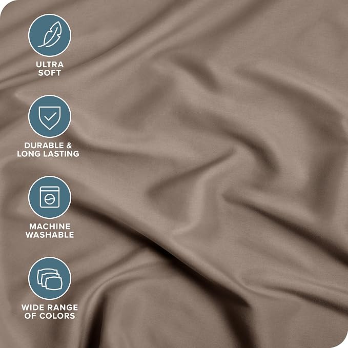 Bare Home 2-Pack Fitted Bottom Sheets Split King - Image 2