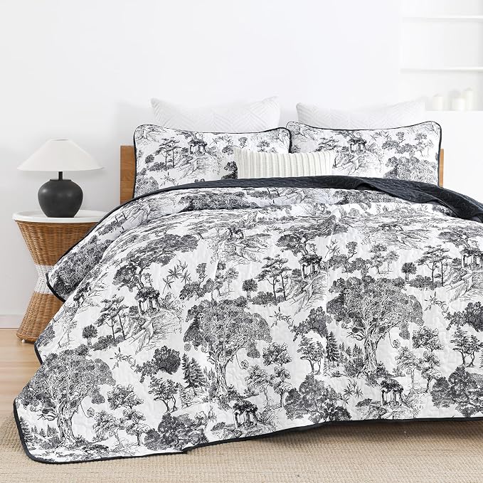 WONGS BEDDING Botanical Quilt Set King Size - Image 4