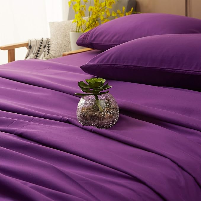 SONORO KATE Sheets Super Soft Microfiber 1800 Thread Count 18 Inch Deep Pocket - Image 3